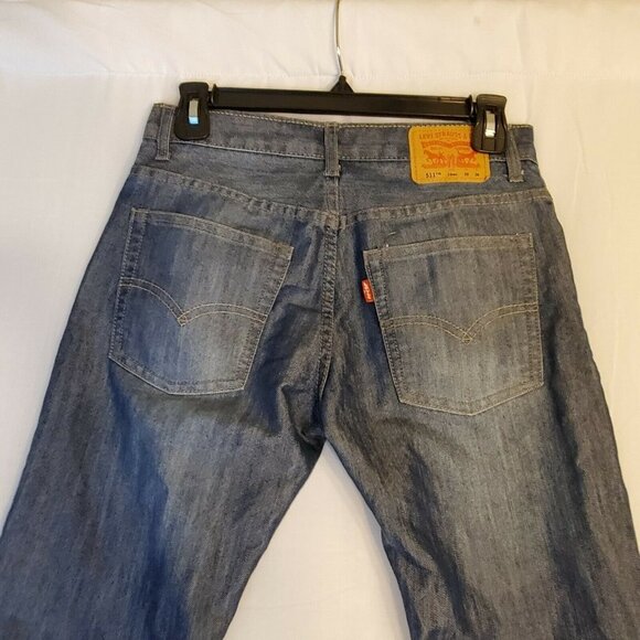 Levi's 511 Slim Boys Size 28x28 16 Regular Denim Blue Jeans - Picture 4 of 8